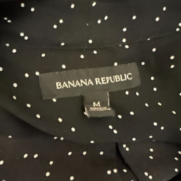 Banana Republic Tie Front Button Down Sheer Blouse, EUC - Office/Evening/Casual! - Picture 3 of 3